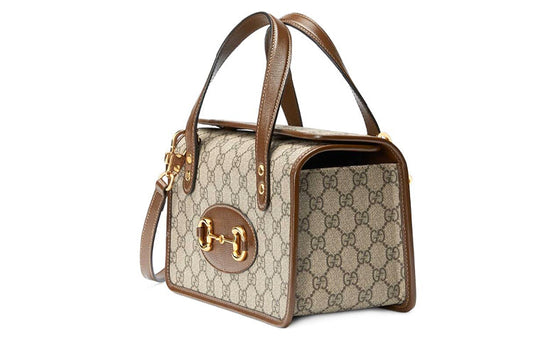 (WMNS) GUCCI Canvas Horsebit 1955 Old Flower Logo Single-Shoulder Bag Mini Brown 645453-92TCG-8563