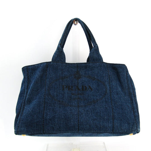 Prada Blue Denim Canapa Tote (SHA-43841)