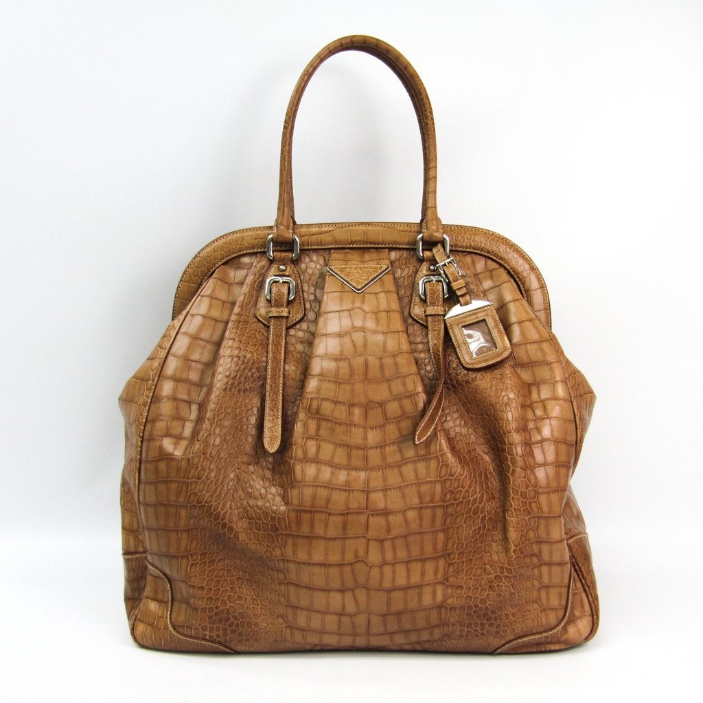 Prada Brown Leather Tote (SHA12156)