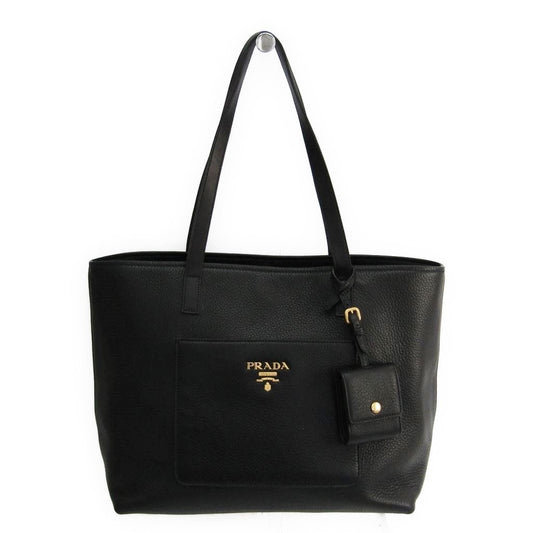 Prada Black Vitello Daino Tote (SHA-11074)