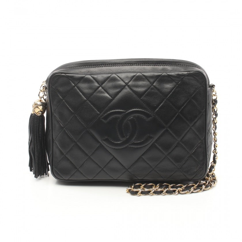 Chanel Lambskin Camera Chain Bag Black