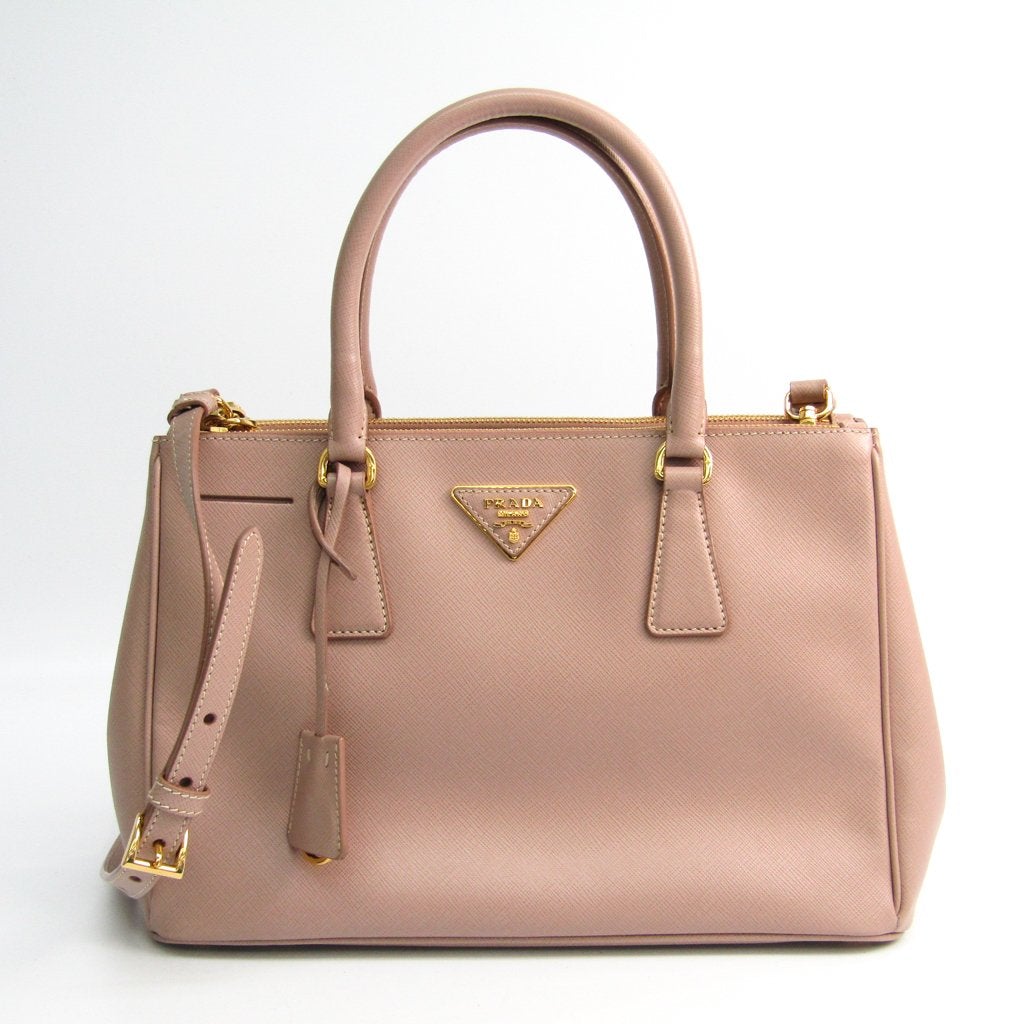 Prada Pink Saffiano Lux Galleria Double Zip Tote (SHA-41188)