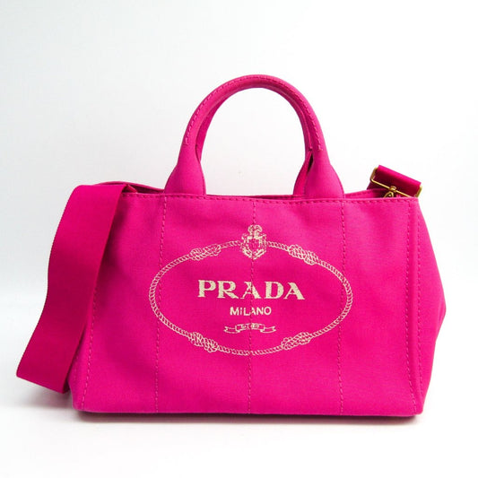 Prada Fuchsia Canvas Canapa Tote (SHA21487)