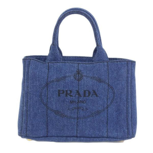 Prada Blue Denim Canvas Kanapa 2-Way Tote (SHA23453)