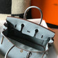 HM Birkin Blue Jean For Women Gold-Toned Hardware 11in/30cm