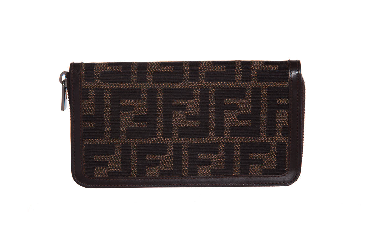 Fendi Vintage Monogram Zip Wallet