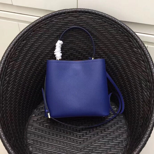 Prada Blue Saffiano Leather Double Bag