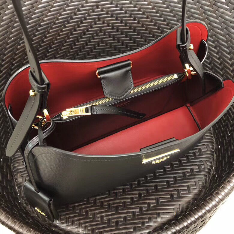 Prada Matinee Tote Bag In Black Saffiano Leather