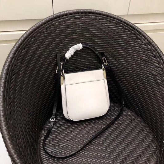 Prada Small Margit Bag In White Calfskin