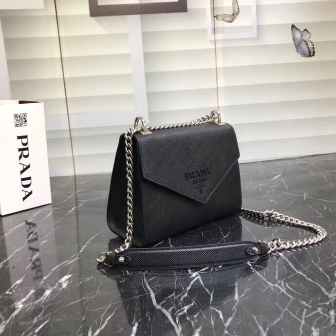 Prada So Black Monochrome Flap Bag