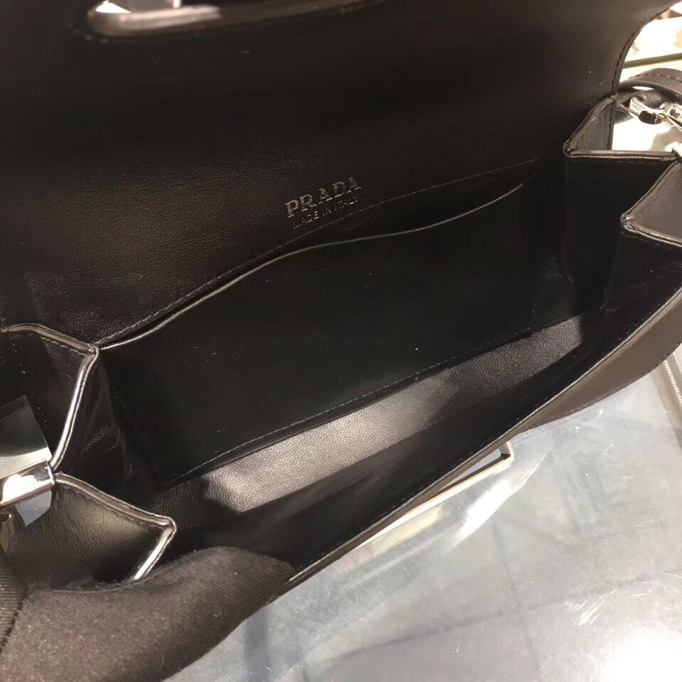 Prada Sidonie Black Leather Shoulder Bag