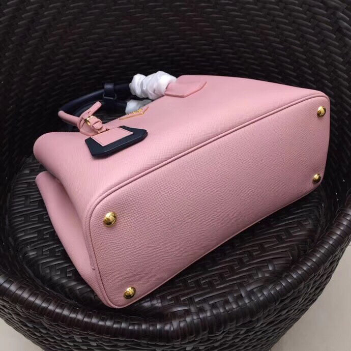 Prada Bicolor Double Medium Pink Saffiano Bag