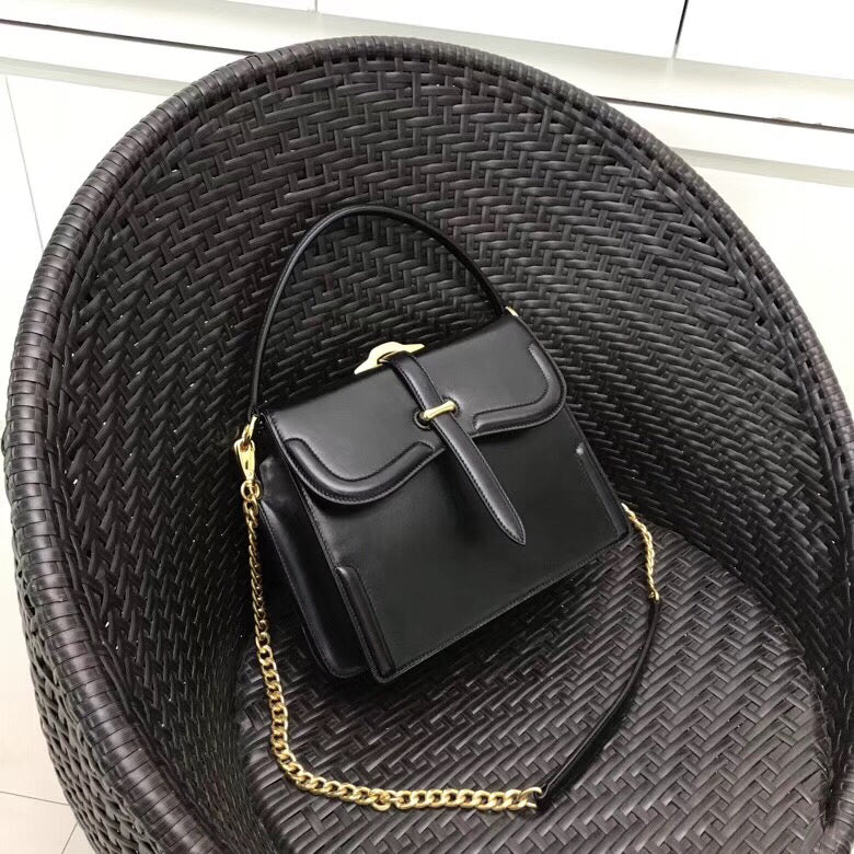 Prada Belle Bag In Black Calf Leather