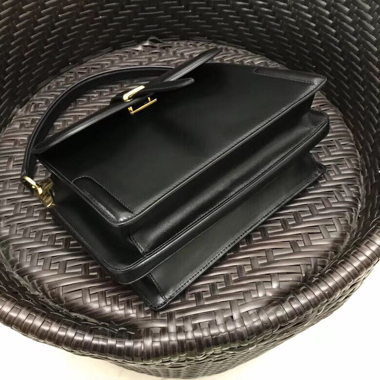 Prada Belle Bag In Black Calf Leather