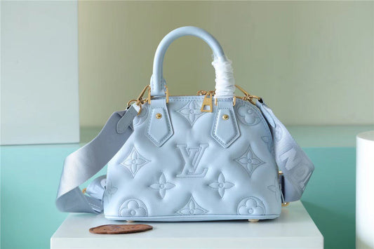 LV Alma BB Bag Handbags, Shoulder and Cross Body Bags For Women In Bleu Glacier Blue 9.6in/25cm LV M59822
