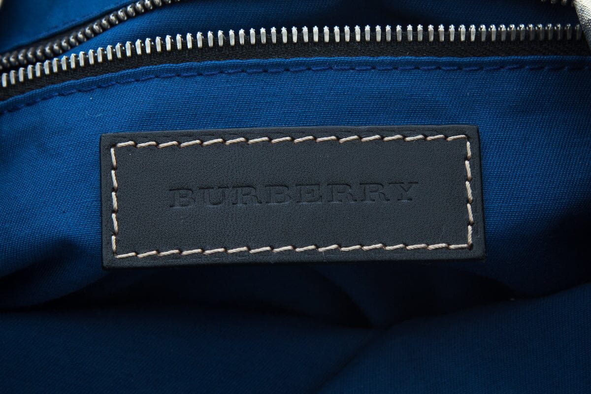 Burberry Blue Graffiti Checked Backpack