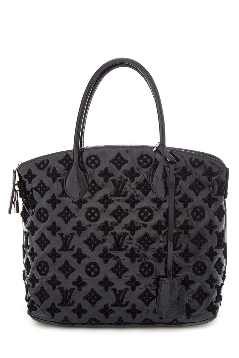 Louis Vuitton Black Patent Leather Limited Edition Lockit  Handbag