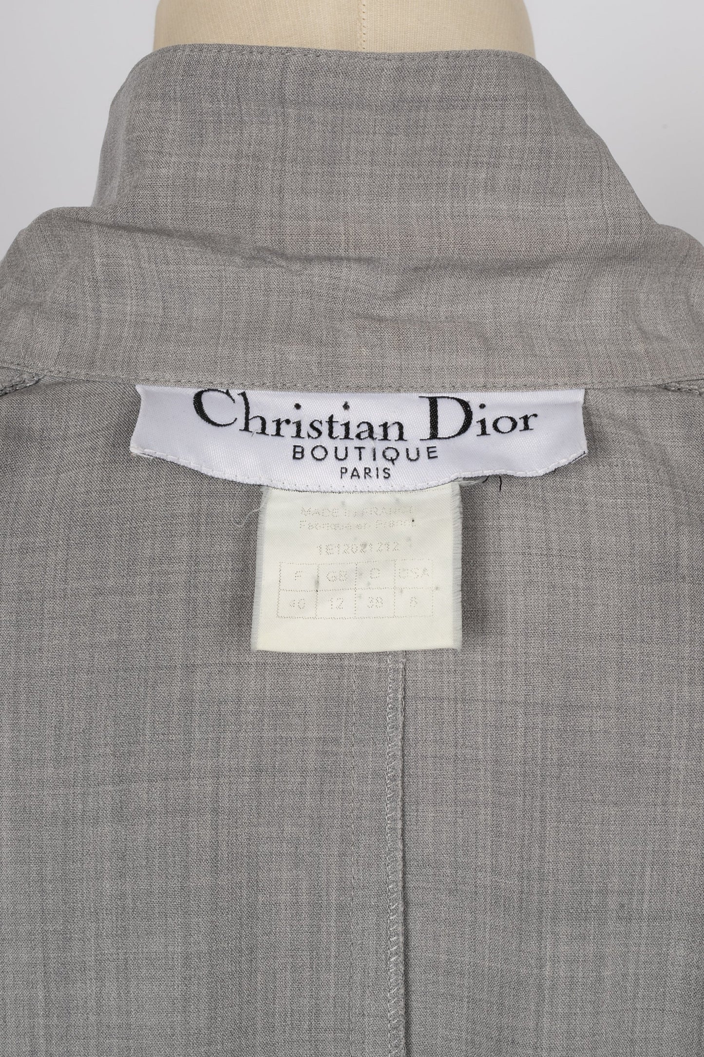 Veste grise Dior 2001