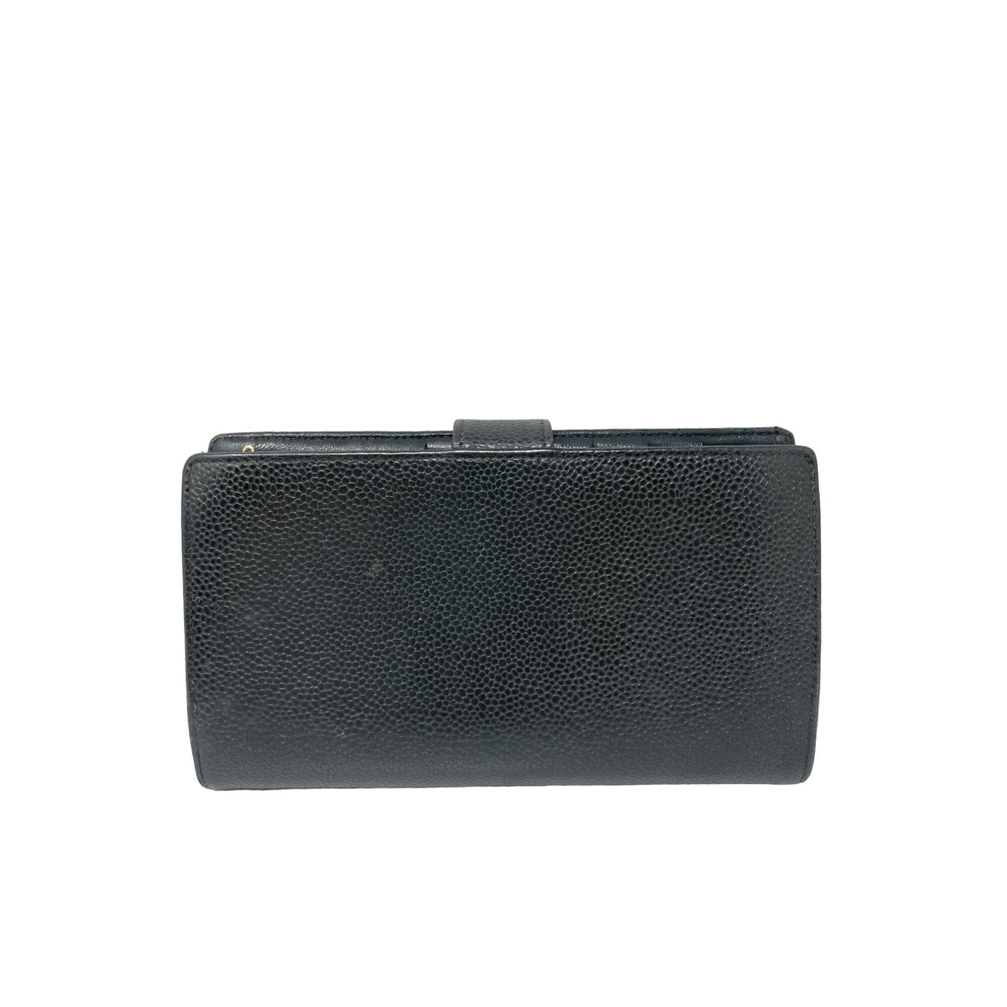 CHANEL Chanel Timeless Caviar Continental Wallet - Black