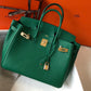 HM Birkin Green For Women Gold-Toned Hardware 11in/30cm