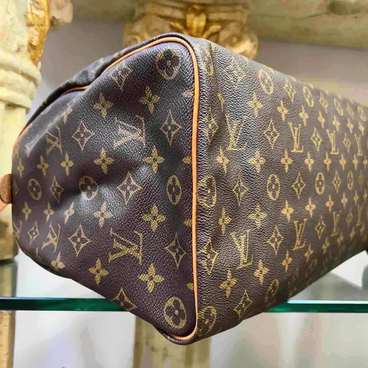 Louis Vuitton Monogram Speedy 40 Handbag, Brown, Coated Canvas