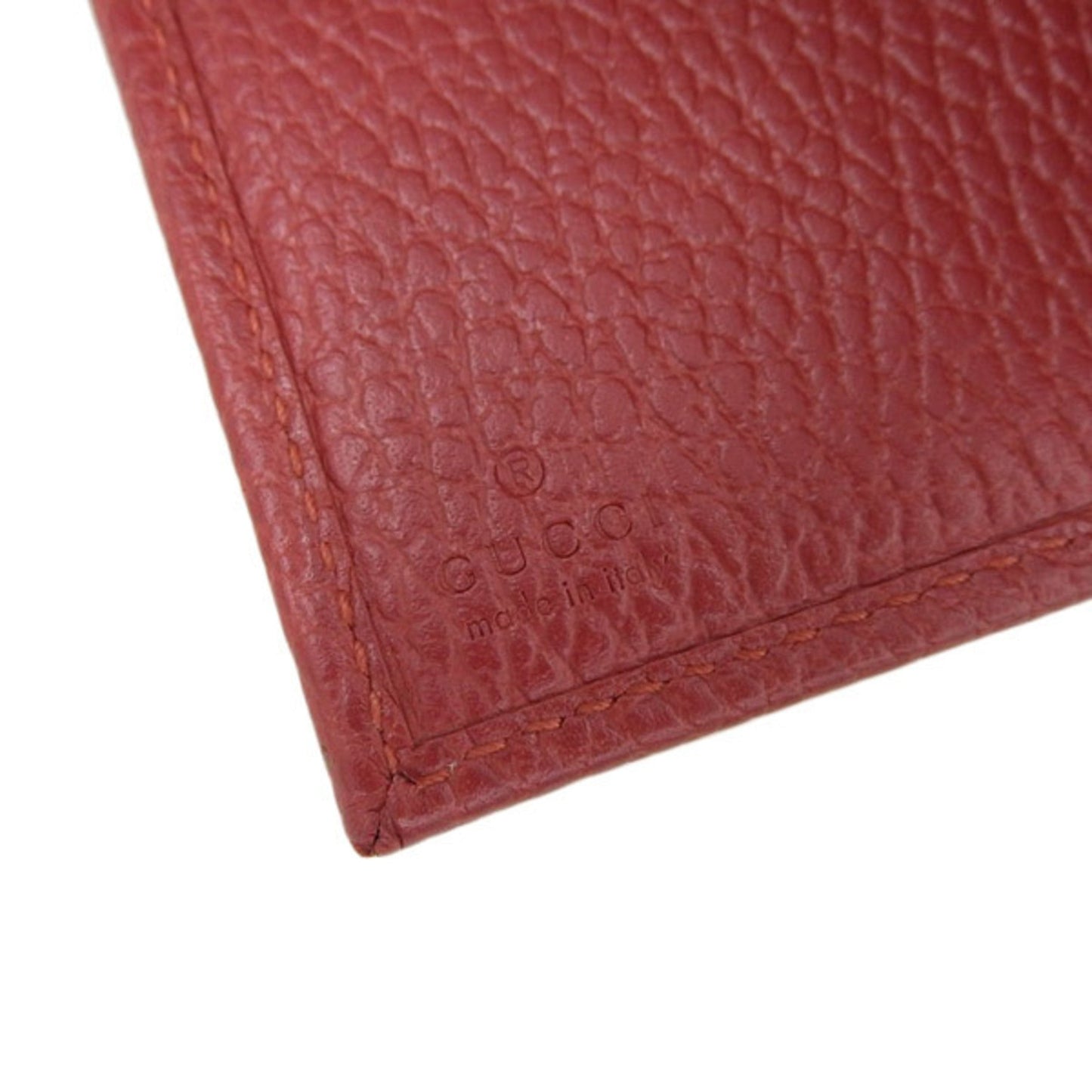 GUCCI GG Marmont Leather Trifold Wallet 474746 Red Women's