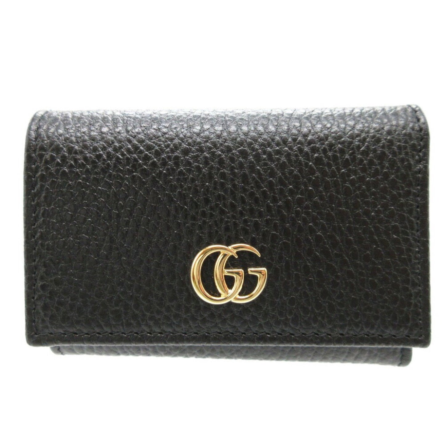 GUCCI 644407 Double G Leather Black Wallet