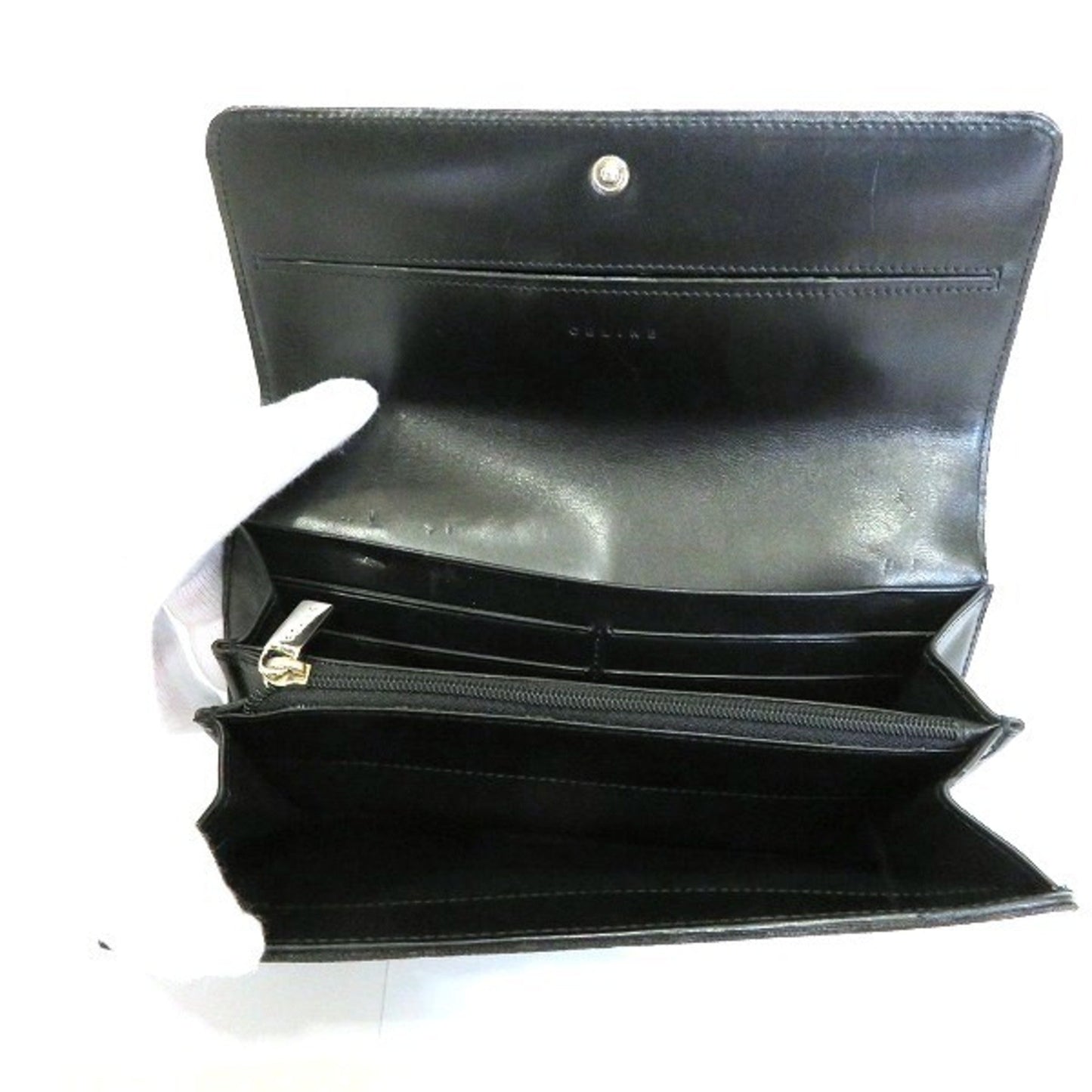 Celine C Macadam Black Long Wallet Ladies