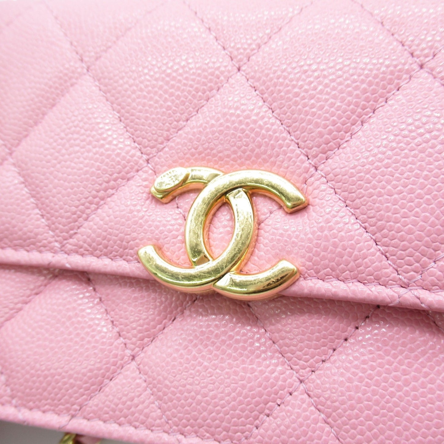 CHANEL Chain wallet Shoulder Bag Pink Caviar Skin [Grained Calf]