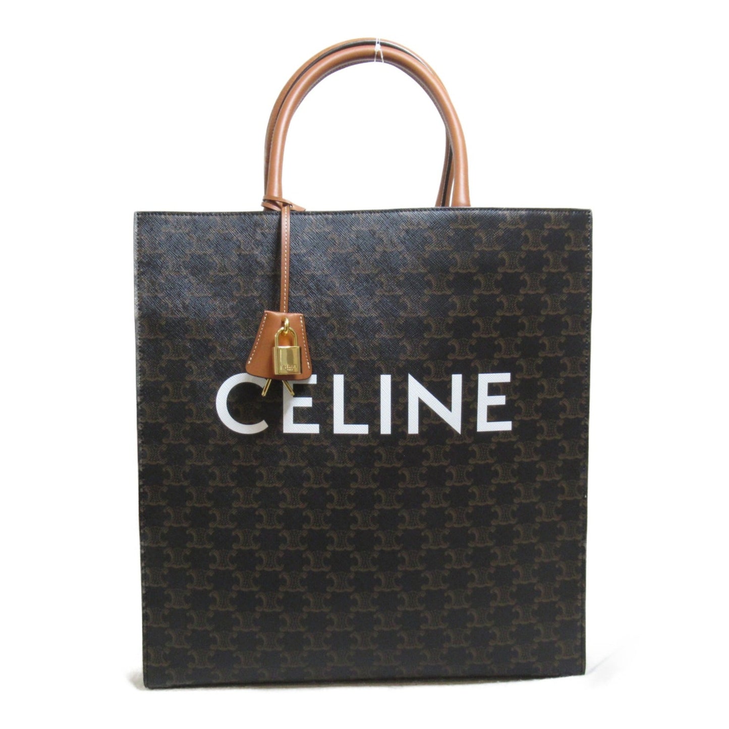 Celine Tote Bag Brown Dark brown PVC coated canvas