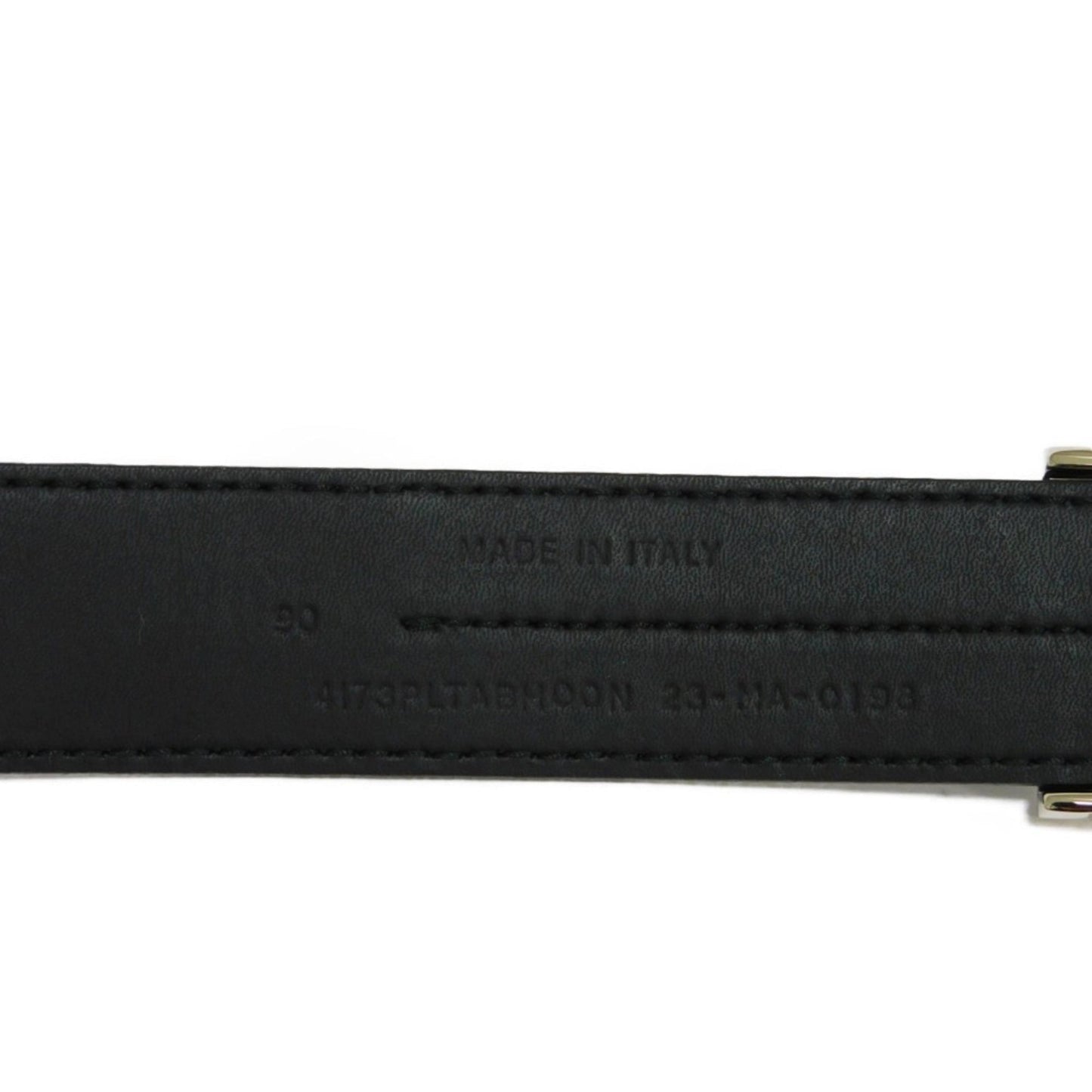 DIOR HOMME Belt DIOR Signature 3mm 90 Grained Calf Black Silver Logo 4173PLTAB_H00N Men's