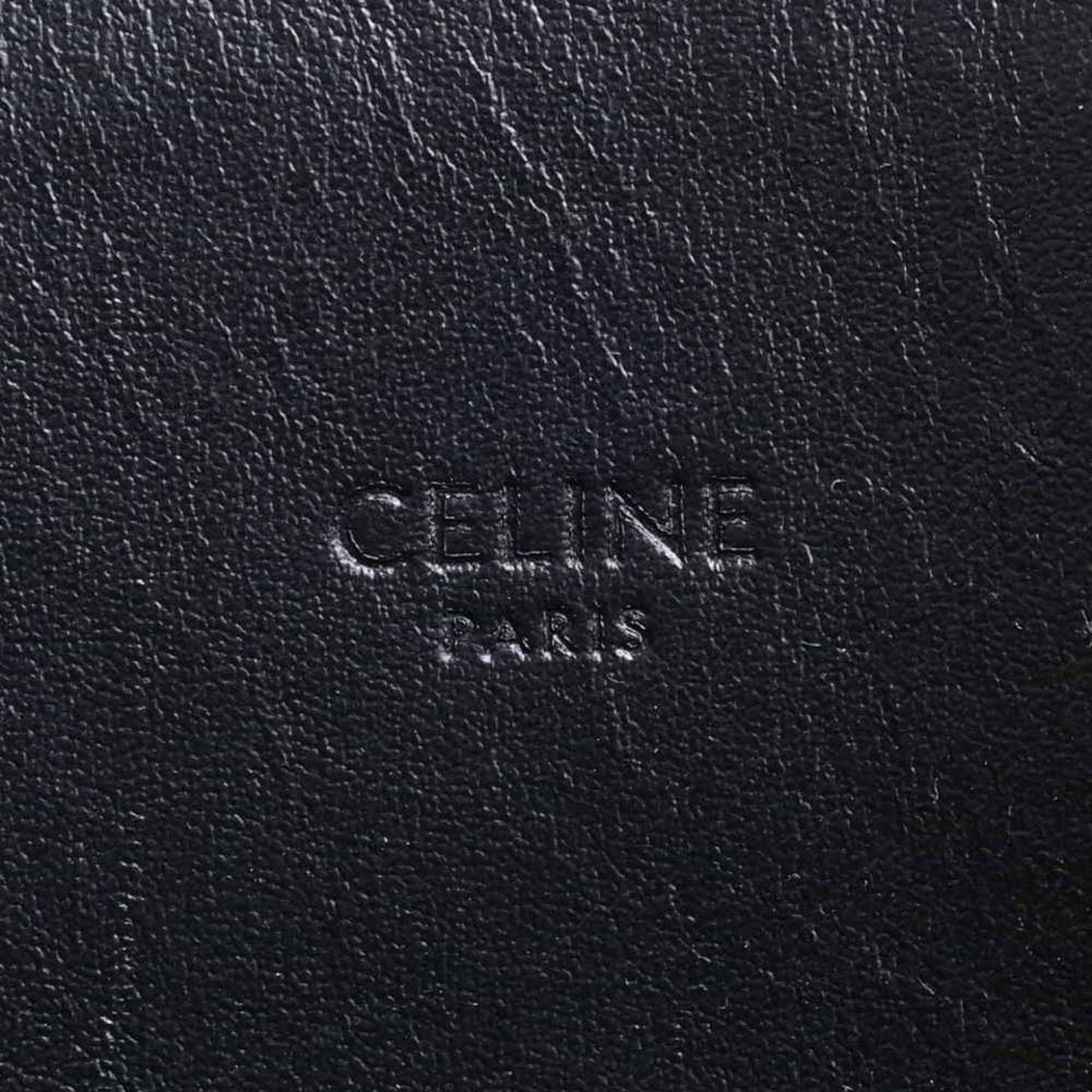 Celine Leather Triomphe Tote Bag Black Ladies