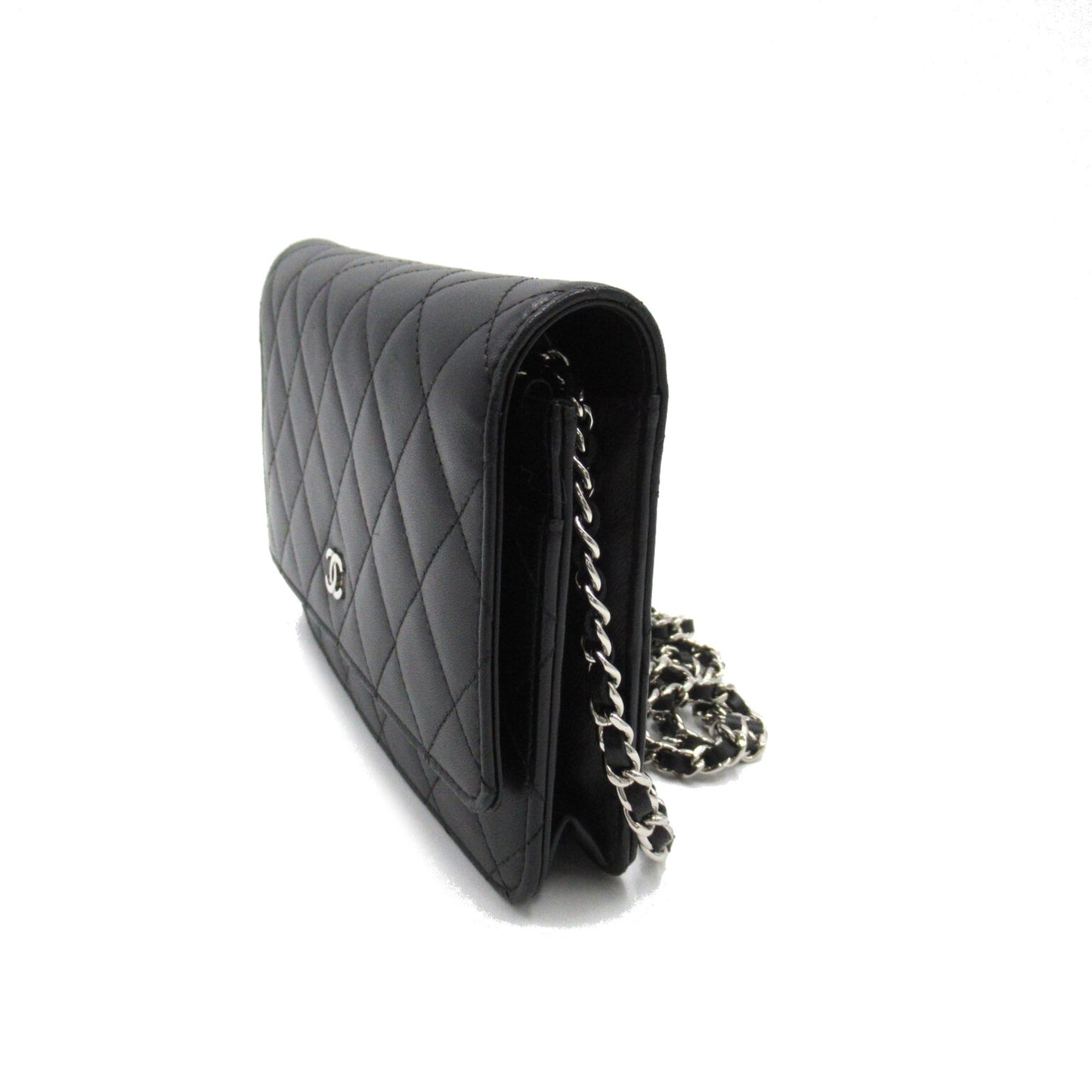 CHANEL Chain wallet Black Lambskin [sheep leather] AP0250