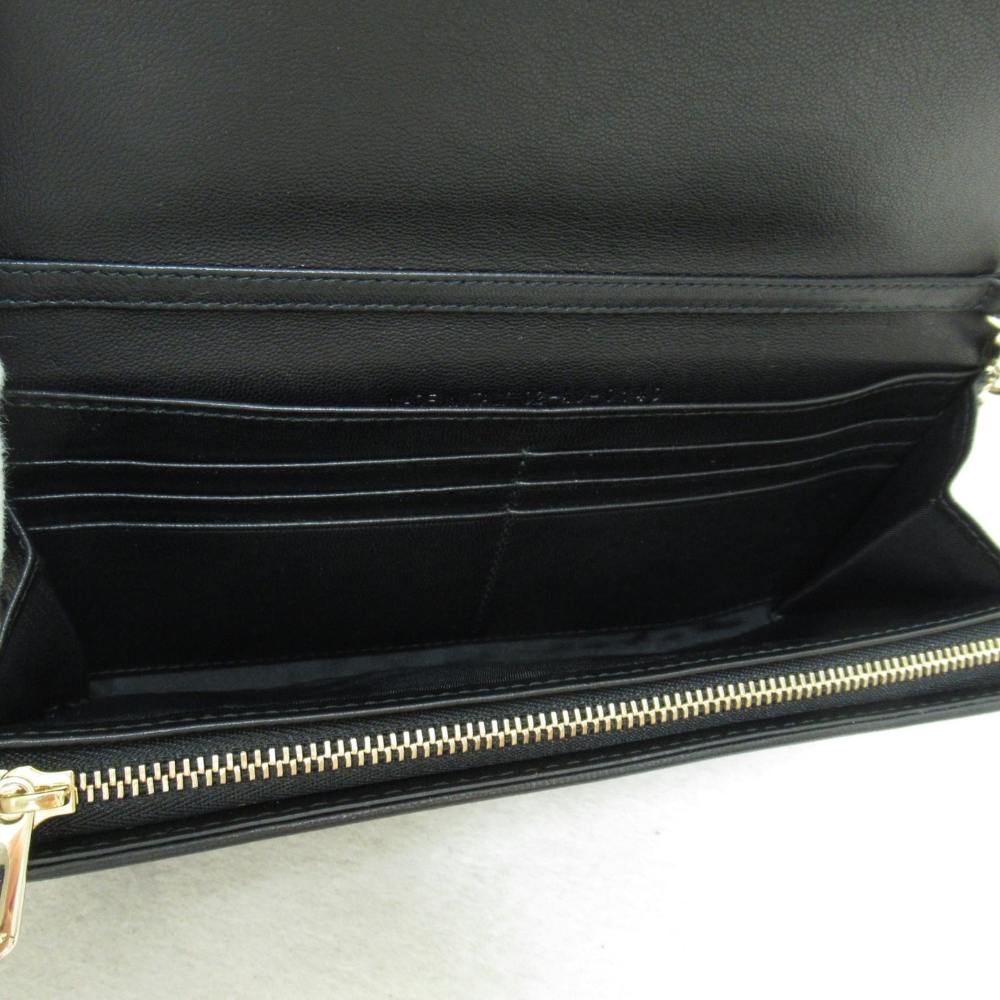 Dior Chain wallet purse Black leather