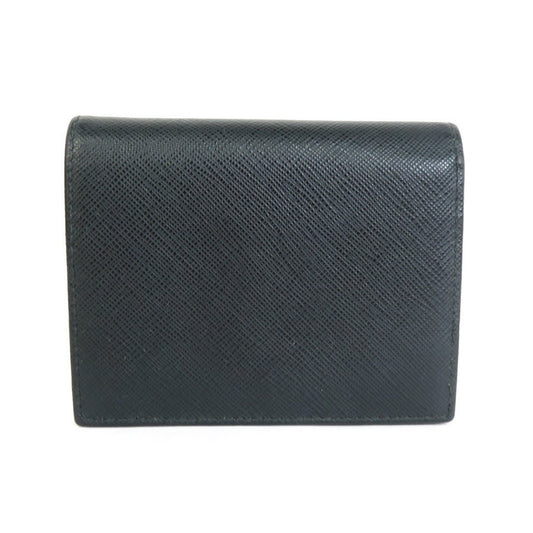 PRADA folio wallet leather black 1MV204 55188f