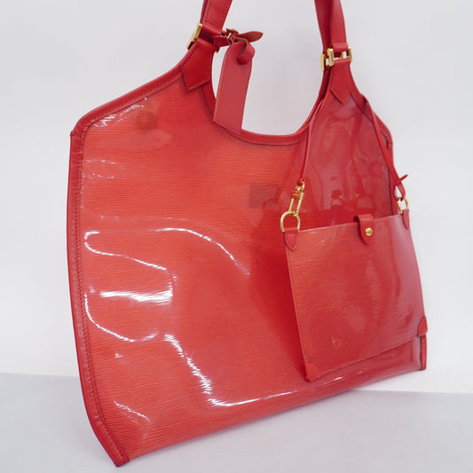 LOUIS VUITTONAuth  Epi Plage Lagoon Bay M92264 Women's Tote Bag Red Color