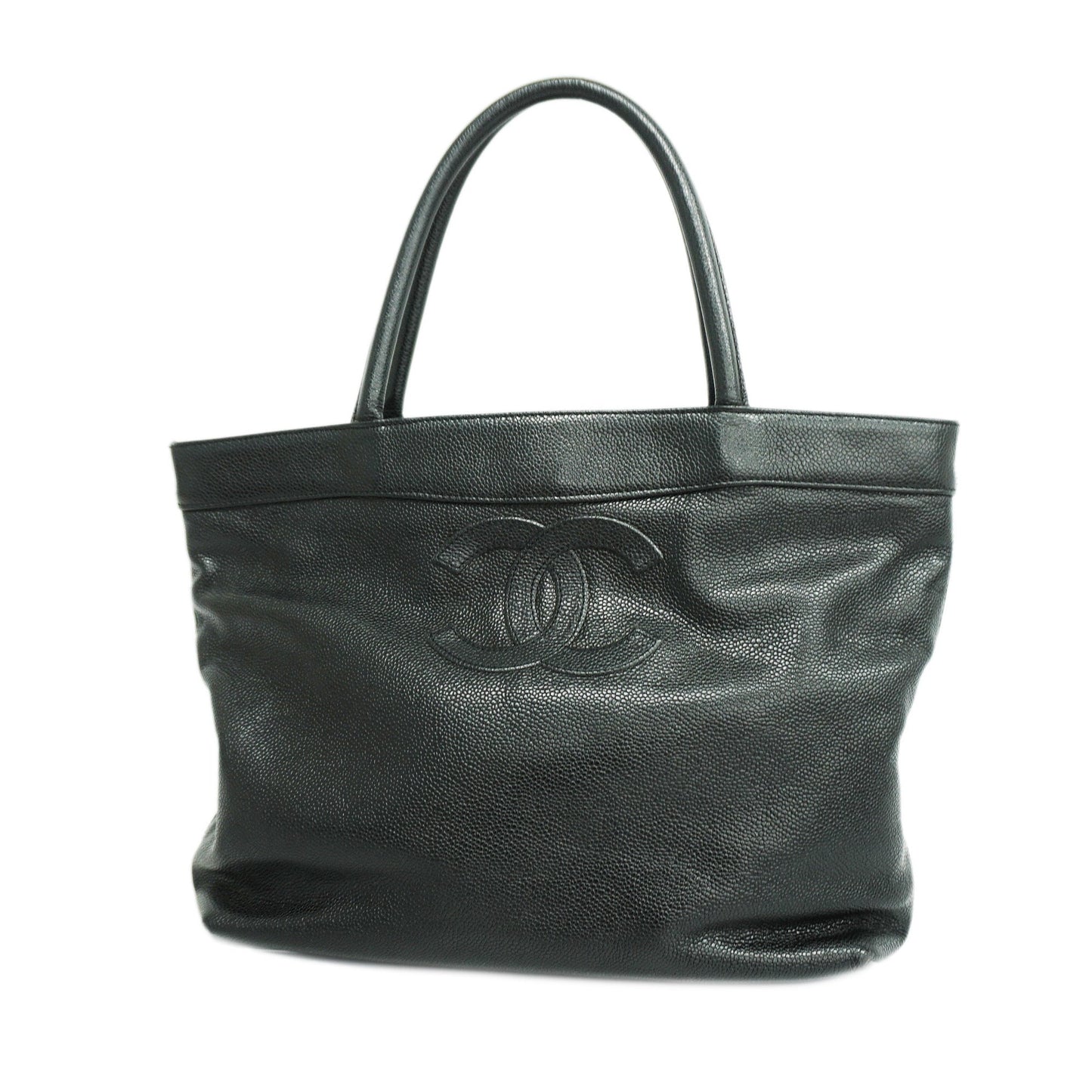 CHANEL  Tote Bag Women's Caviar Leather Black