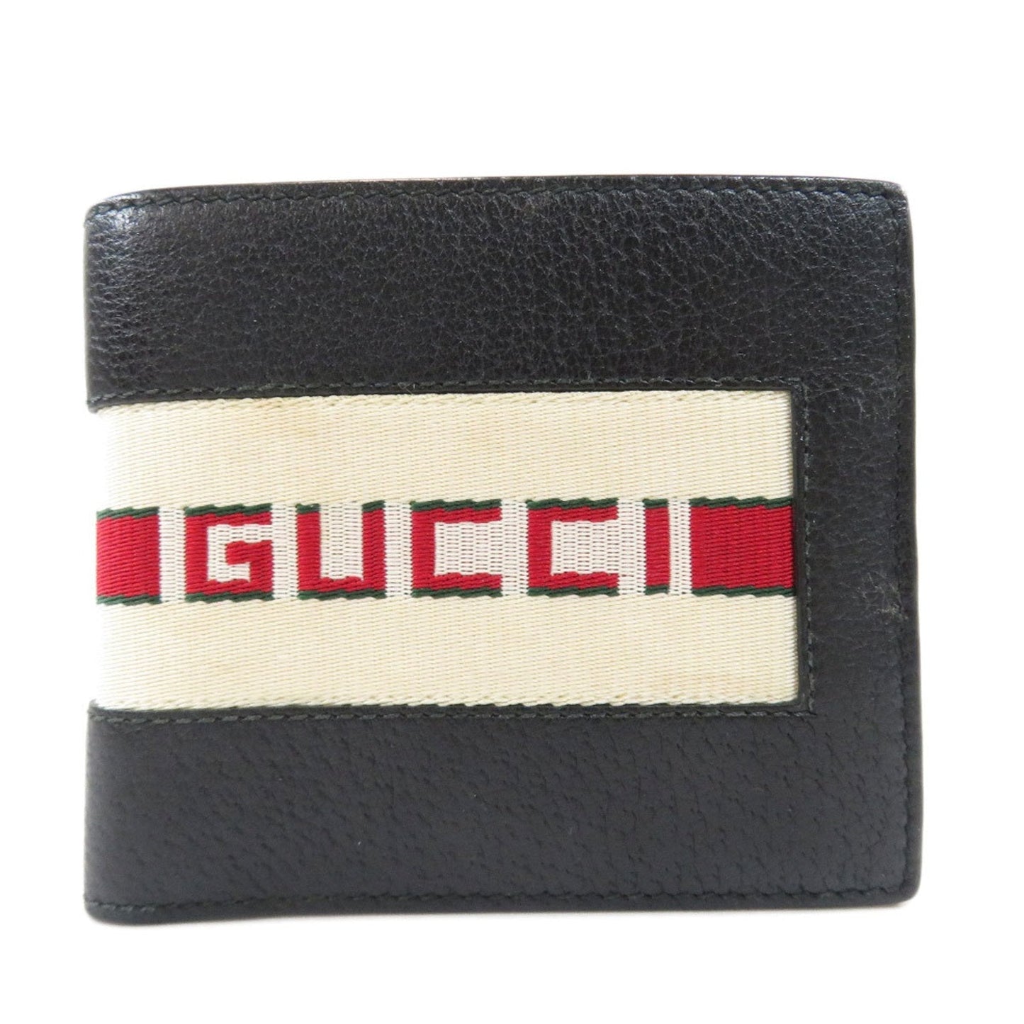 Gucci 408826 sherry line bi-fold wallet calf ladies