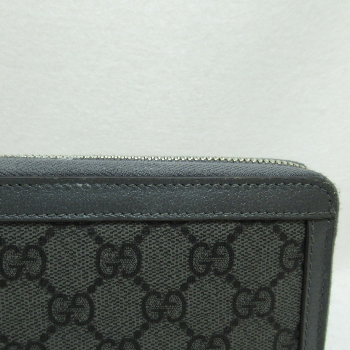 GUCCI GG Marmont zip-around wallet Gray PVC coated canvas 736127