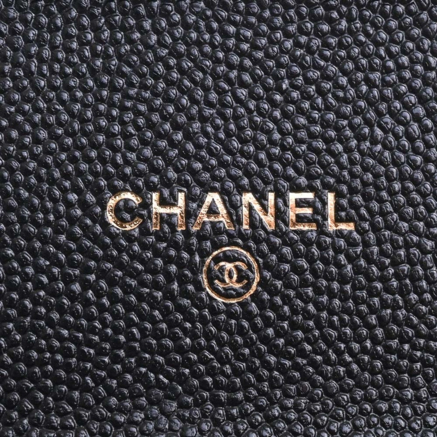 CHANEL Caviar Skin Matelasse Coco Rock Bifold Long Wallet Black Ladies