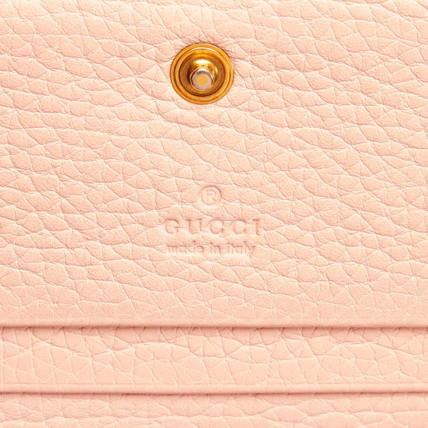 Gucci Animalier Bee Bifold Wallet 460185 Pink Leather Ladies GUCCI