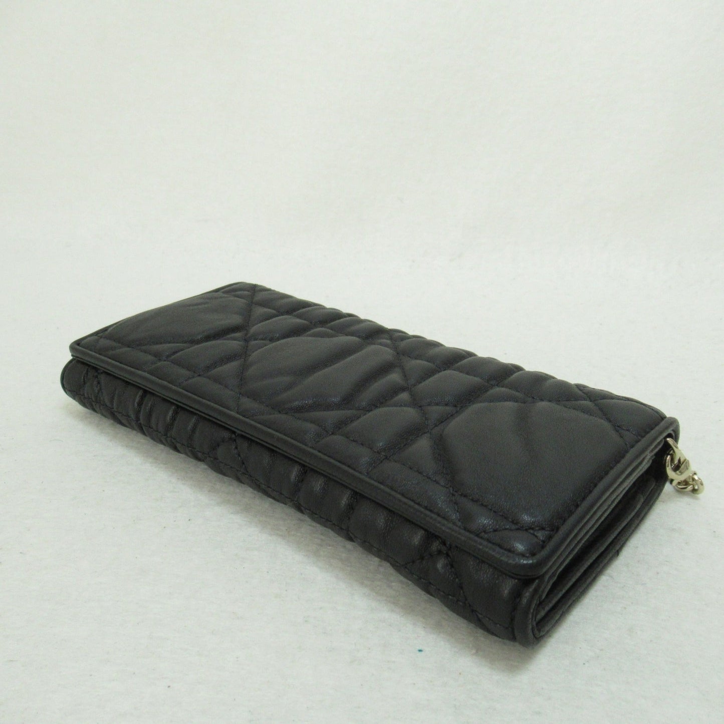 Dior Chain wallet purse Black leather