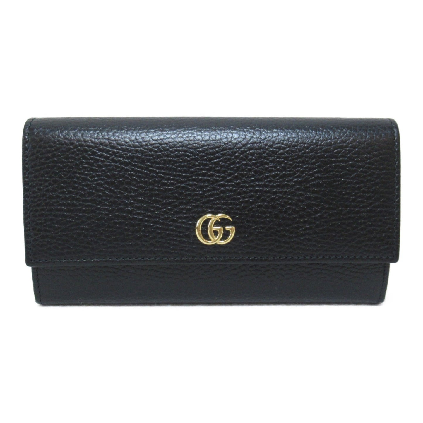 GUCCI GG Marmont leather continental wallet purse Black leather 735781