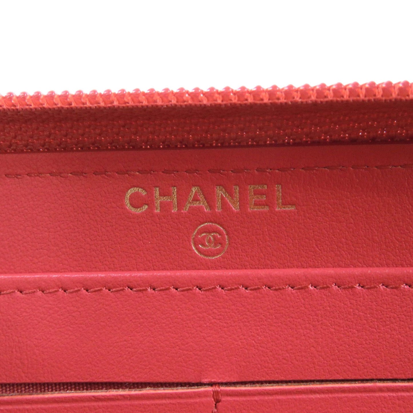 Chanel Coco Mark Round Long Wallet Leather Ladies CHANEL