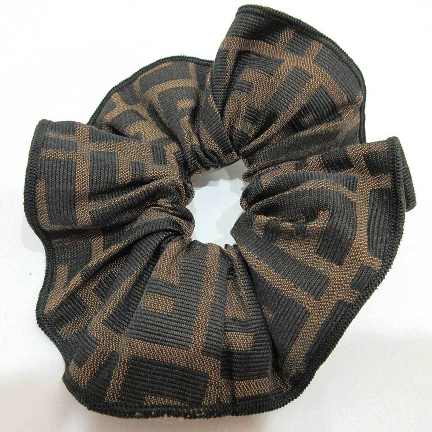 FENDI accessory Zucca scrunchie brown tea hair rubber ladies canvas