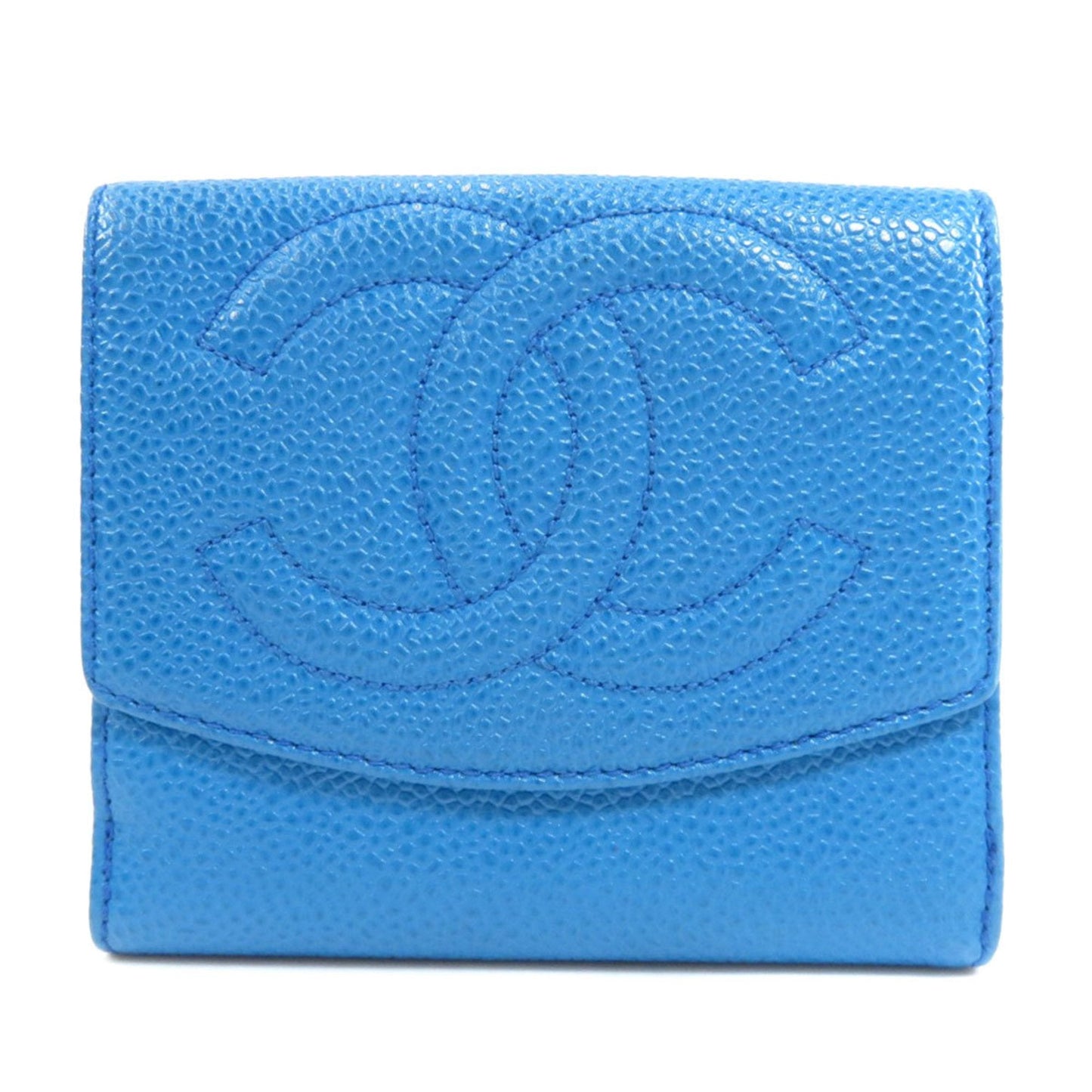 Chanel Coco Mark Bi-Fold Wallet Caviar Skin Ladies CHANEL