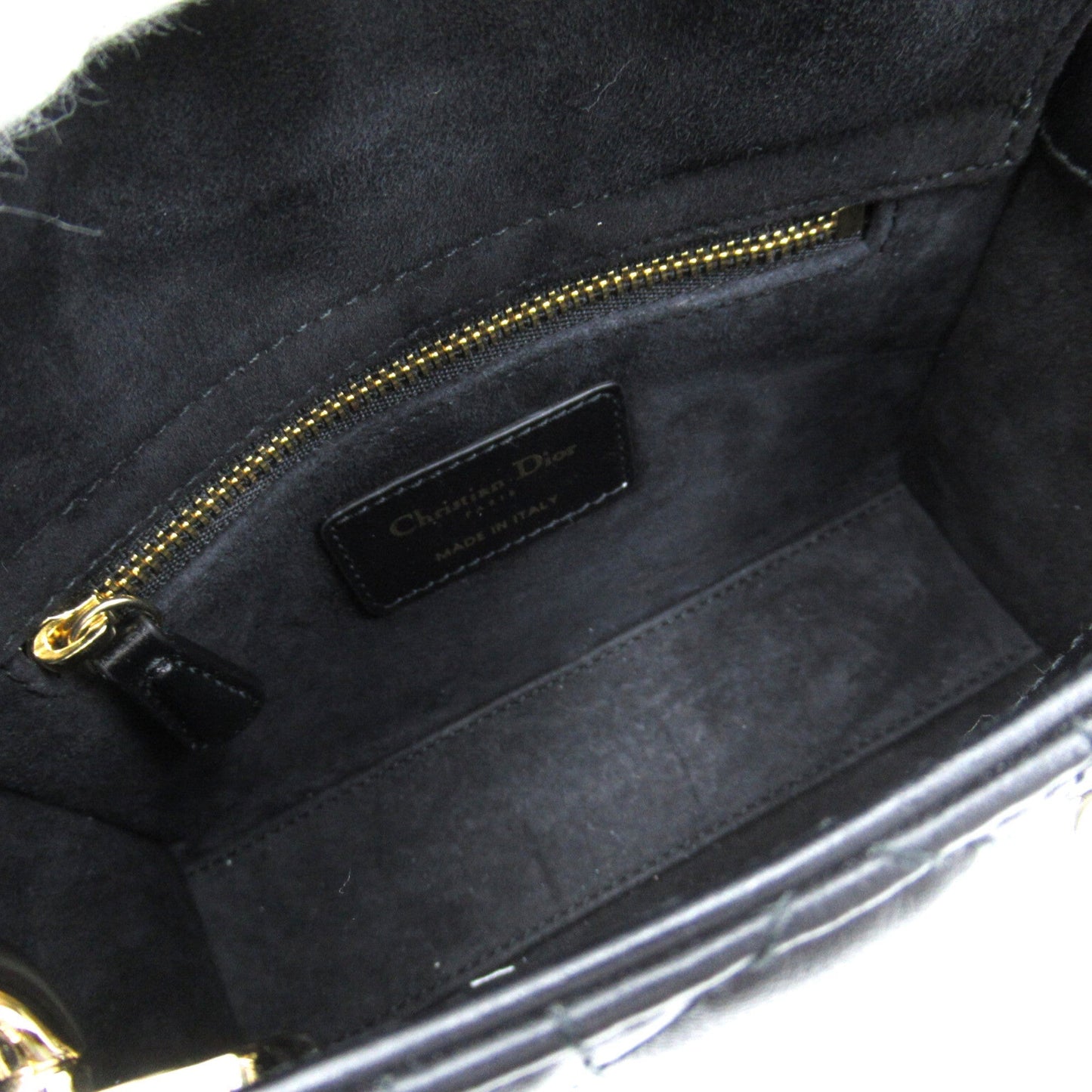 Dior lady dior tote mini Black Lambskin [sheep leather]