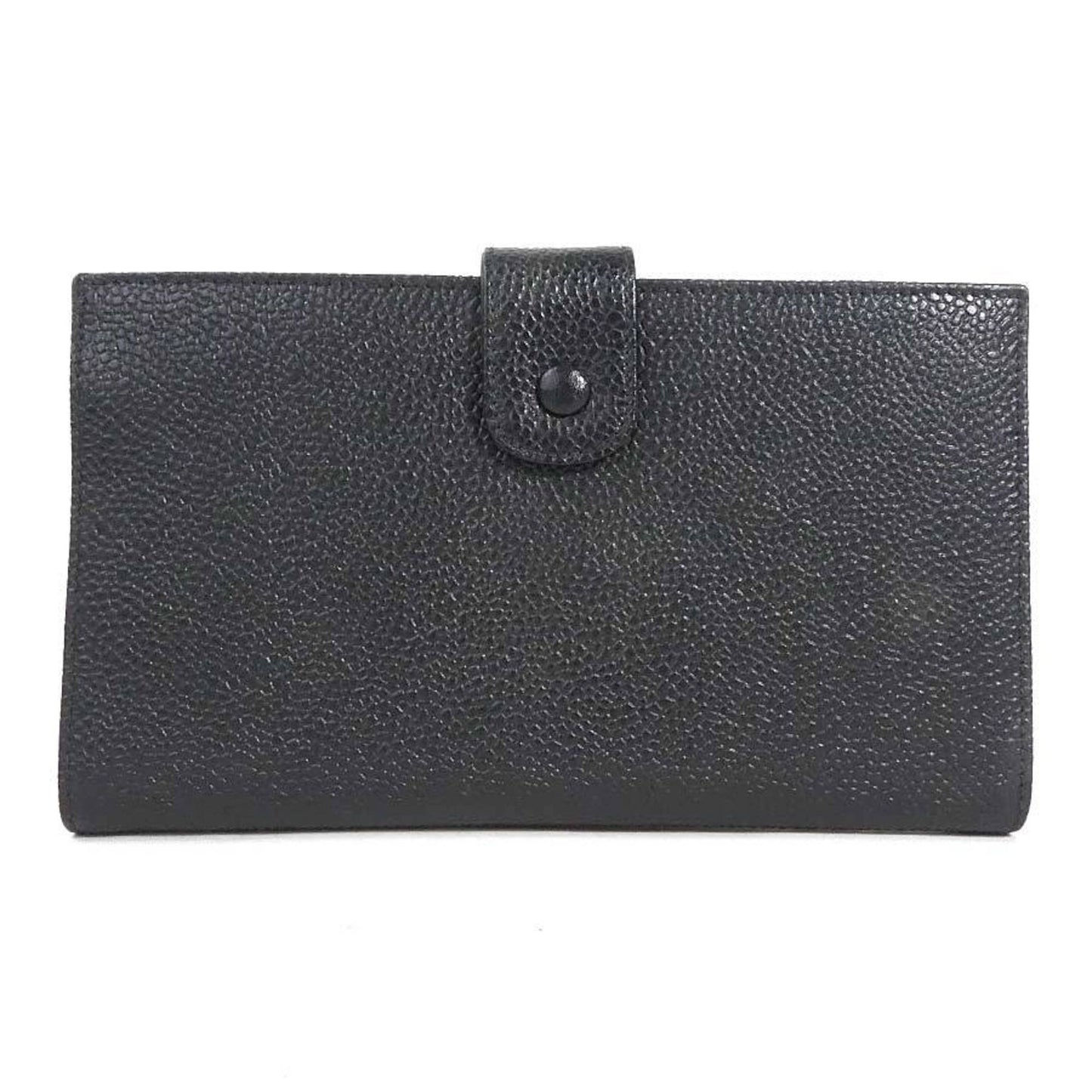 CHANEL folio wallet here mark / caviar skin black unisex