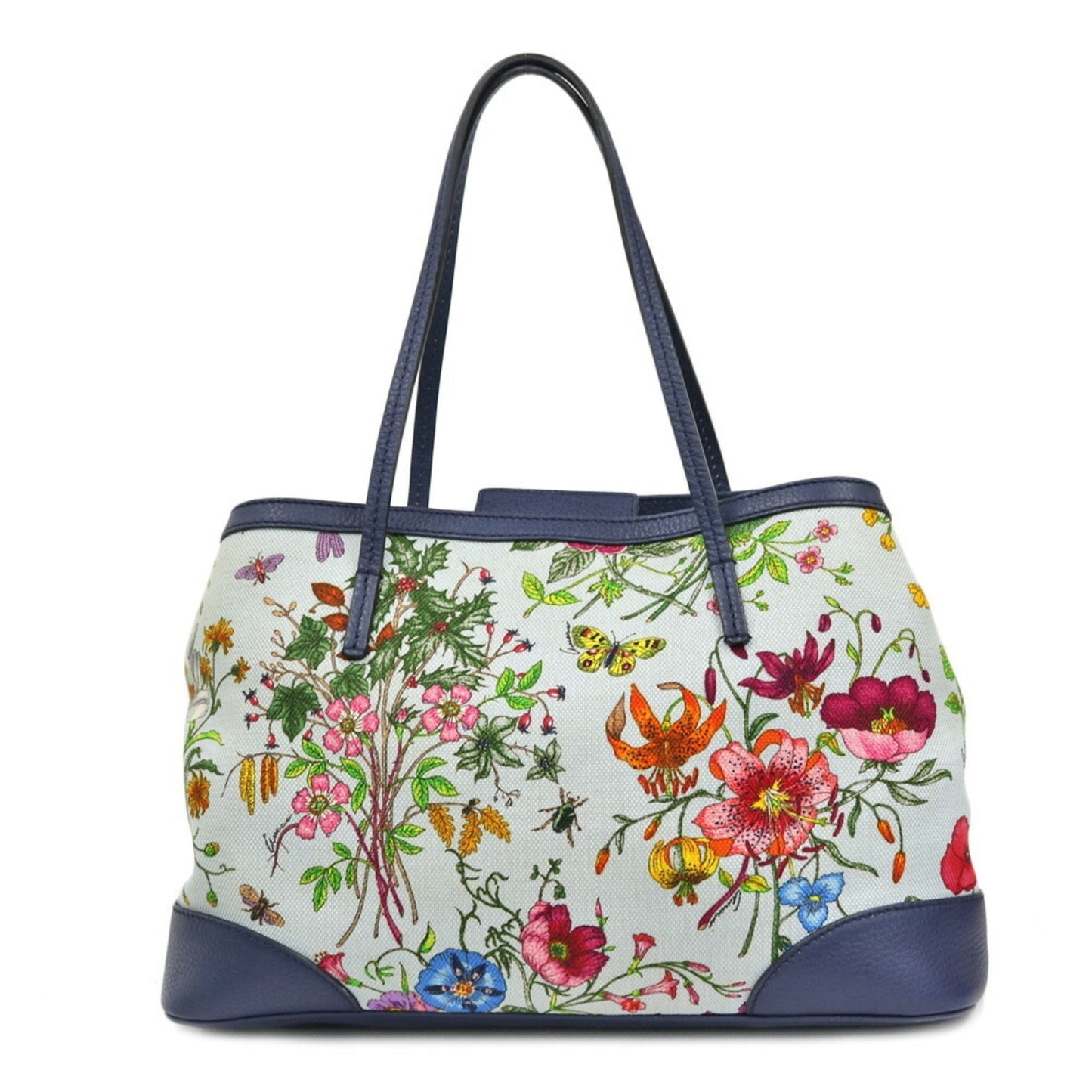 Gucci Shoulder Bag Flora Tote Day 50th Anniversary Blue Ladies