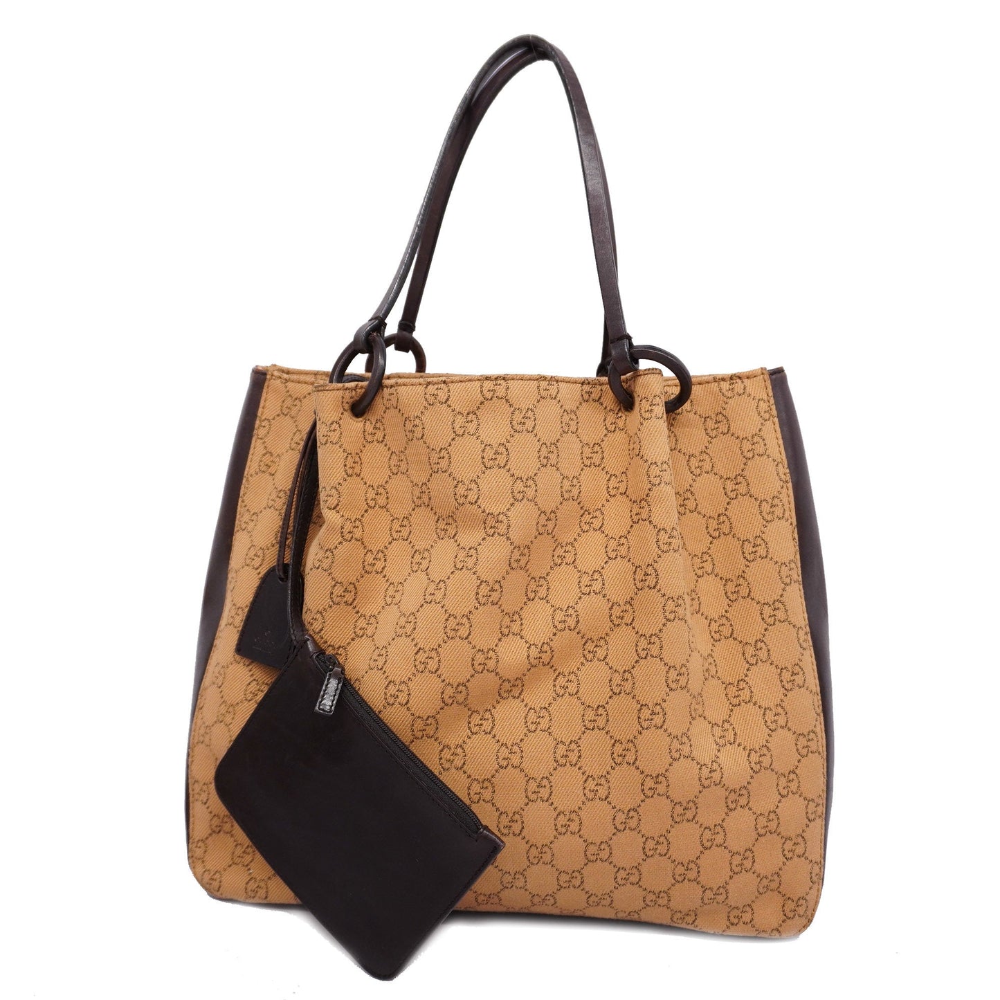 GUCCIAuth  Tote Bag GG Denim 101920 Women's Denim Brown,Light Brown